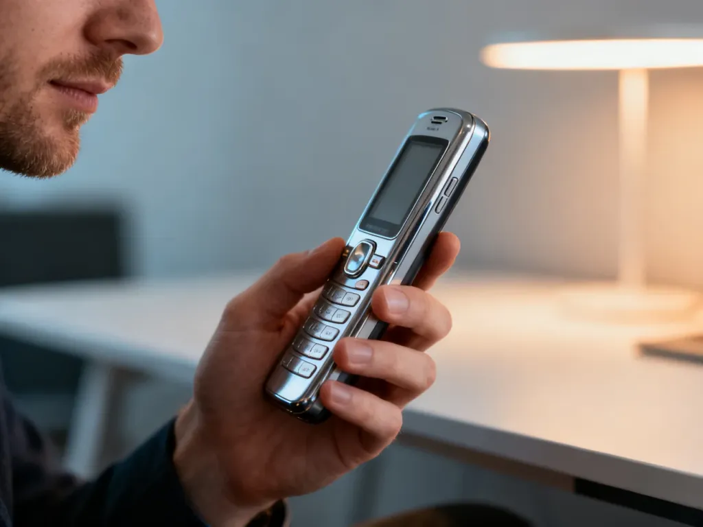 Zbliżenie na klasyczny smartfon Xiaomi Mi 2 trzymany w dłoni, ukazujące jego elegancki design i detale obudowy.